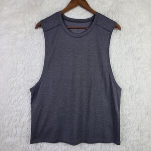 Lululemon Mens M Gray Metal Vent Tech Muscle Tank Athleisure Athletic